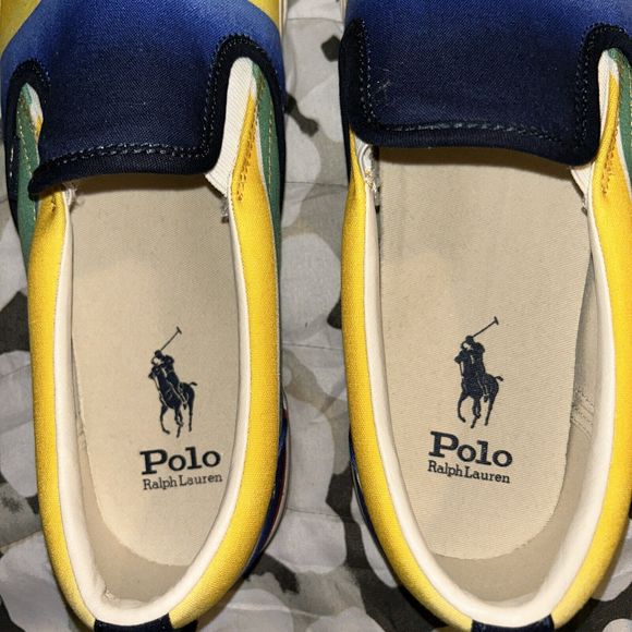 Polo Ralph Lauren Keaton Slip-On MEN'S Canvas Ombre Striped SIZE 11 NWOB - Picture 7 of 9